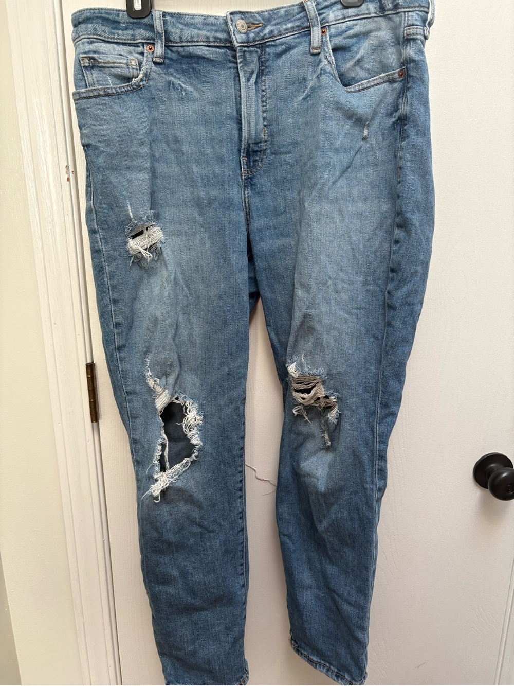 Old Navy Light Blue High Rise Straight Jeans - OG Straight leg - Picture 1 of 3